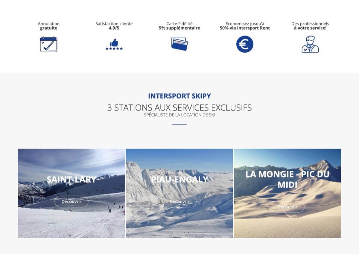 Stations de ski du réseau Intersport Skipy
